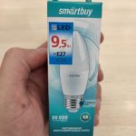 Светодиодная лампа 9.5W свеча холодный свет E27