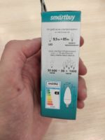 Светодиодная лампа 9.5W свеча нейтральный свет E14 — изображение 2