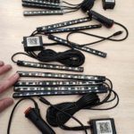 Светодиодная RGB подсветка для автомобиля 4*220мм