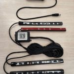 Светодиодная RGB подсветка для автомобиля 4*120мм