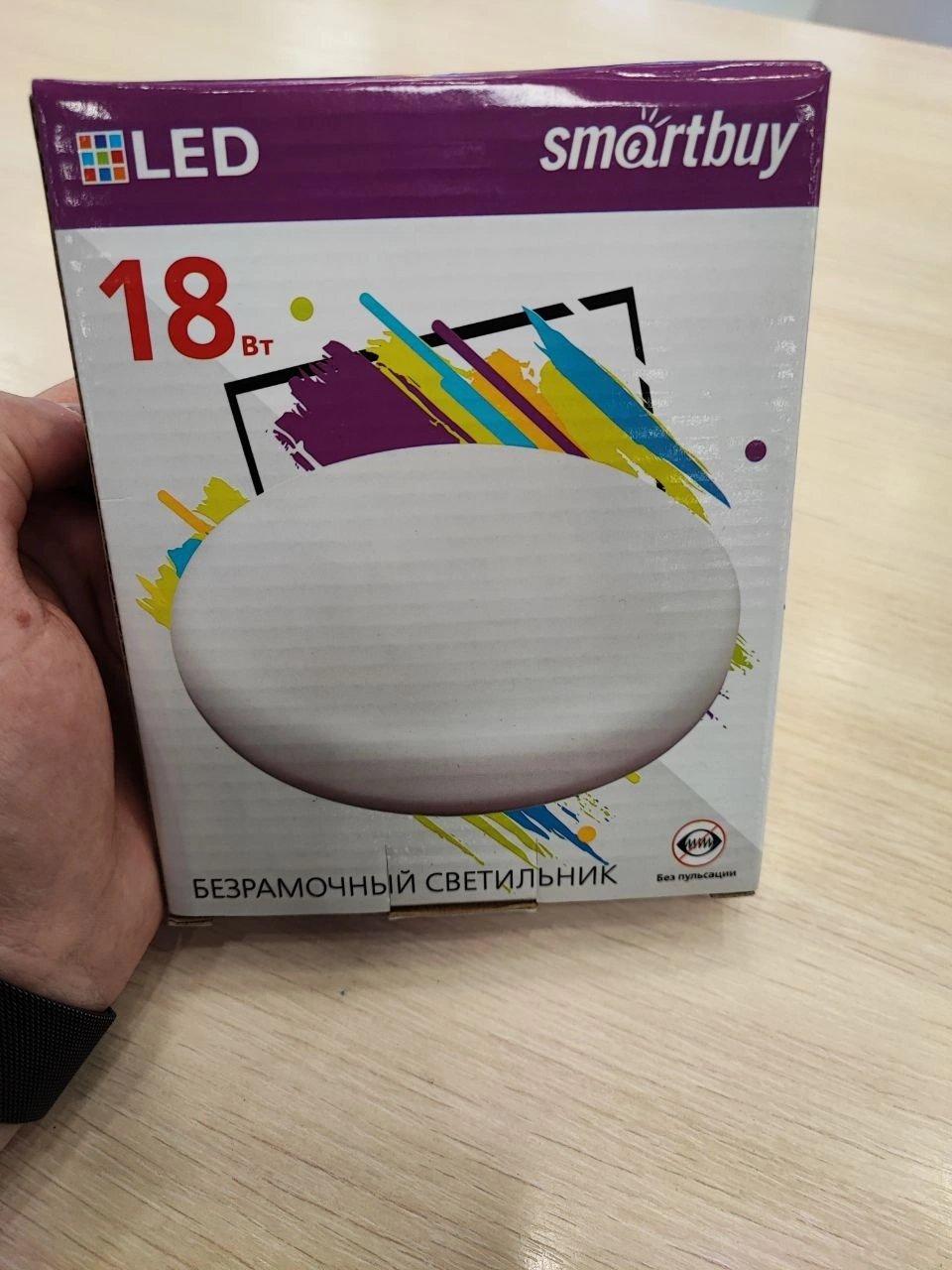 1000033734-1.jpg Светильник светодиодный безрамочный 18Вт Smartbuy — изображение 1