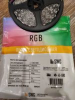 Светодиодная лента RGB 14.4Вт 24В 5M SWG