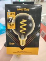 Светодиодная лампа SmartBuy 7Вт, 3000К, Е27, G95