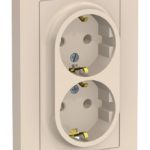 Розетка двухместная с рамкой Systeme Electric ATLASDESIGN
