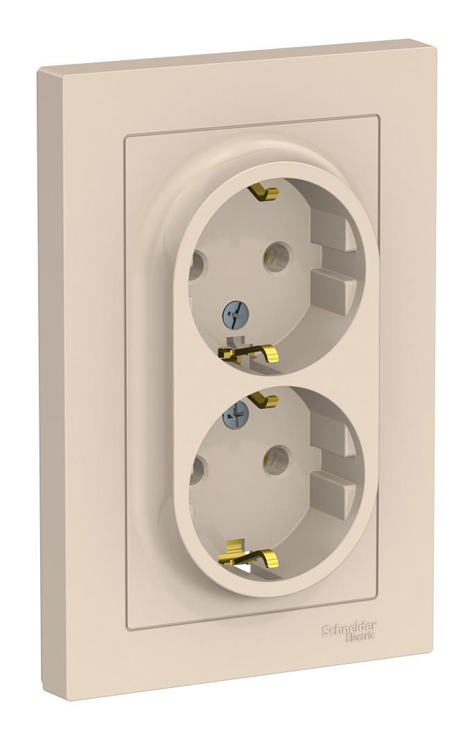 1586467164t955u0954p528.jpeg Розетка двухместная с рамкой Systeme Electric ATLASDESIGN — изображение 1