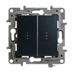 Выключатель Legrand 2кл с подсветкой 10А антрацит