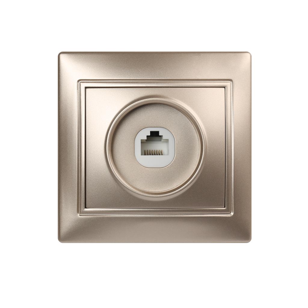 15a562d44f0531f5bf2b17d1e78081c3.jpeg Розетка компьютерная RJ-45 шампань "Венера" — изображение 1
