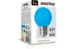 Светодиодная (LED) лампа Smartbuy blue G45 1W E27
