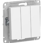 Выключатель 3-клавишный Systeme Electric ATLASDESIGN лотос