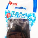 Выключатель проходной 2 клавиши 10А черный Венера