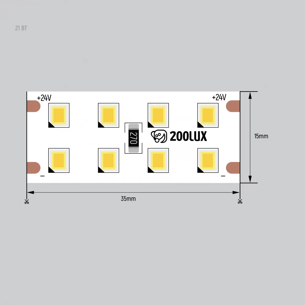 21vt-1-1000x1000-1.webp Светодиодная лента 21W 6000К 24V 240LED 2-х рядная — изображение 1