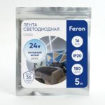 Cветодиодная LED лента Feron 16Вт, 24В, 6000К — изображение 3