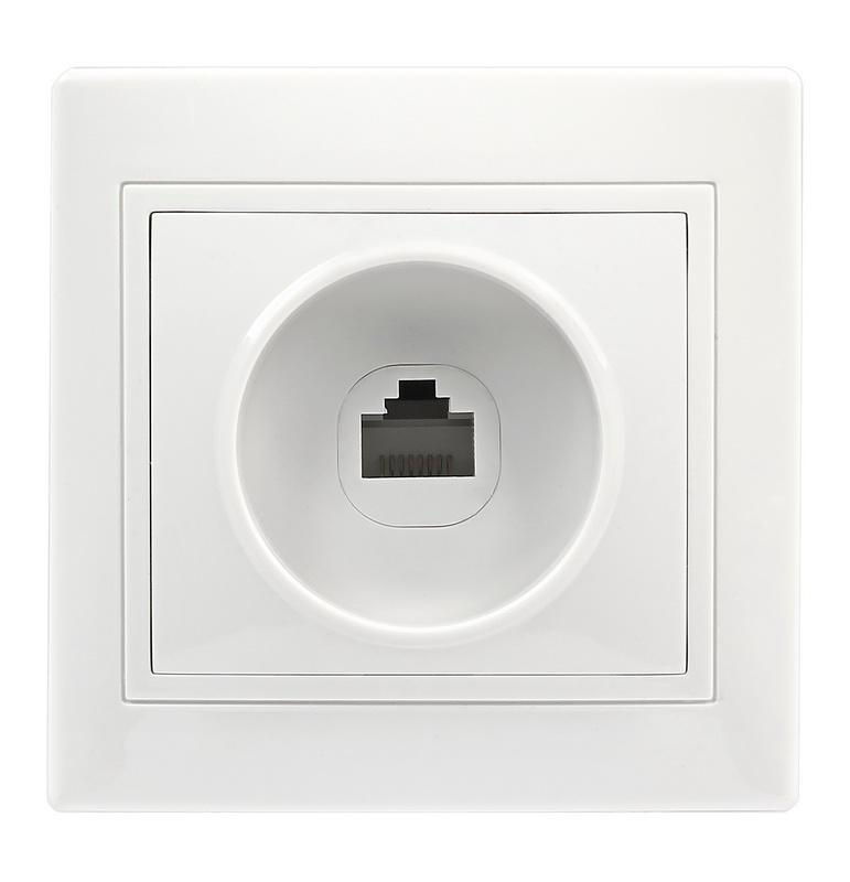 32336c1c6f012650d0dc3c0b5a444e05.jpeg Розетка компьютерная RJ-45 1-местная белая "Венера — изображение 1