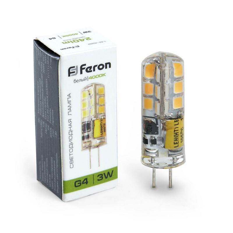 54578.jpg Светодиодная лампа Feron 3W 12V G4 4000K — изображение 1