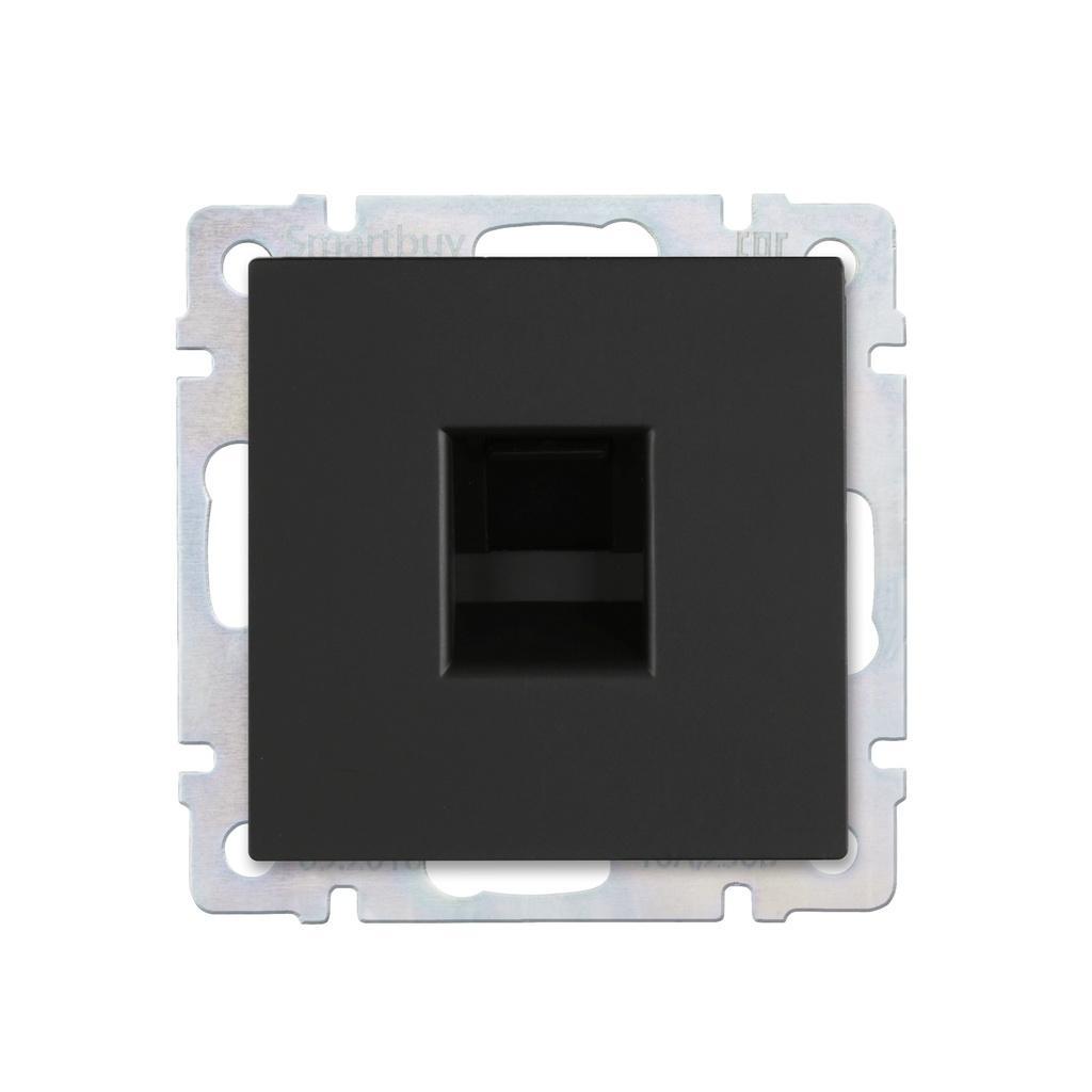 59c8053fcf9627632f987aeb94a81f43.jpeg Розетка компьютерная RJ-45 черная "Нептун" — изображение 1