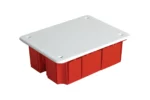 Монтажная коробка STEKKER EBX30-01-1-20-120 для сплошных стен, с крышкой, 120*92*45мм, IP20, красный