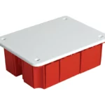 Монтажная коробка STEKKER EBX30-01-1-20-120 для сплошных стен, с крышкой, 120*92*45мм, IP20, красный