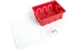 Монтажная коробка STEKKER EBX30-01-1-20-120 для сплошных стен, с крышкой, 120*92*45мм, IP20, красный — изображение 2