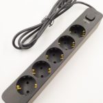 Сетевой фильтр Perfeo 2500W, 5м, 5 розеток, черный
