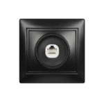 Розетка компьютерная RJ-45 черная "Венера"