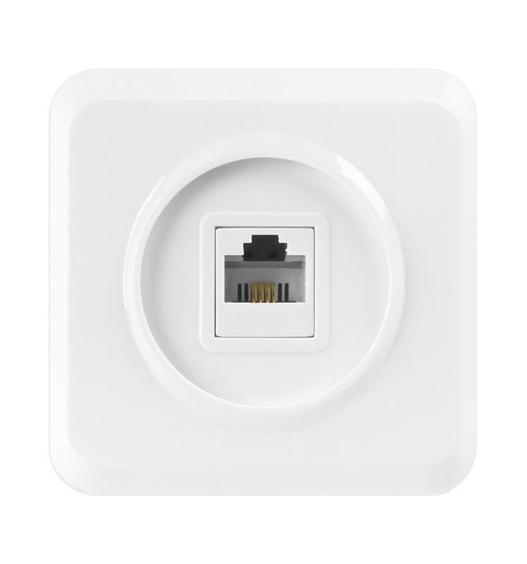 d65aad50644ee7f69c83641a268831ee.jpeg Розетка компьютерная RJ-45 белая "Юпитер" — изображение 1