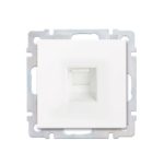 Розетка компьютерная RJ-45, белая, "Нептун"
