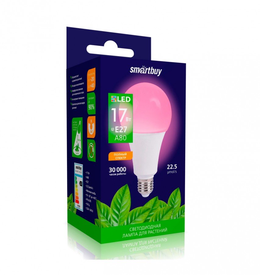 dvw3b05x9a6ftf8rdr3yi42cqg4l5o3g.jpg Светодиодная LED лампа Smartbuy ФИТО A80-17W/E27 SBL-A80-17-fito-E27 — изображение 1
