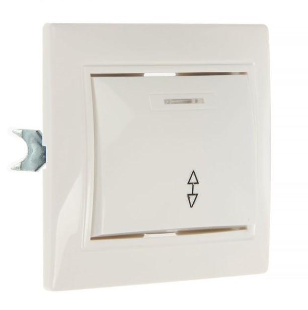 fabac3baa576d330e69858e2e9103ebd.jpeg Выключатель проходной с индикатором 10А белый Венера — изображение 1