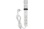 Удлинитель на струбцине jazzway 3 розетки + USB