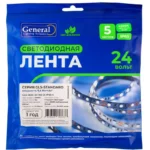 Светодиодная лента General 9.6Вт/м 24В IP65 4000K