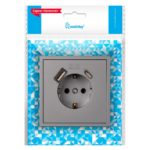 Розетка 1-местная с заземлением USB+Type C Капелла