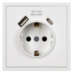 Розетка 1-местная с заземлением USB+Type C Капелла — изображение 3