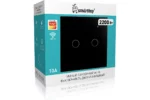 Умный сенсорный выключатель Smartbuy Wi-Fi (2 клавиши) черный