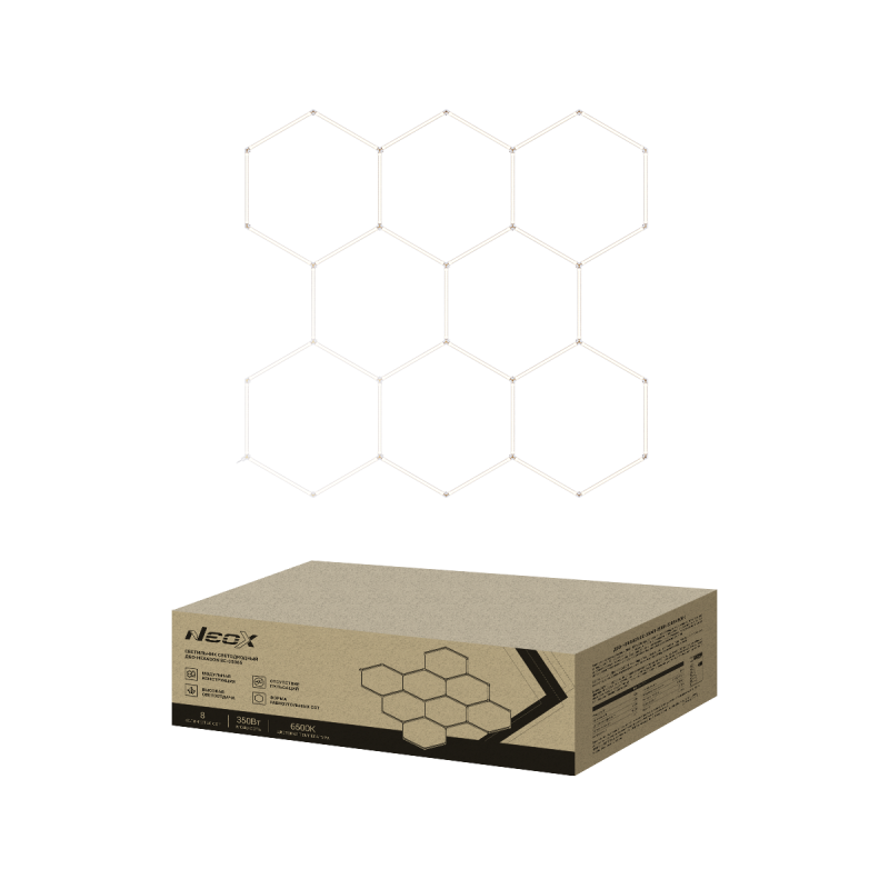 1C6551CFCBC750E12969302AE2B04369 Светильник светодиодный соты Neox 2350х2442мм 8шт — изображение 1