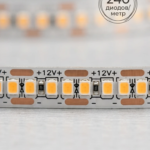 Светодиодная лента Viasvet 12В 240LED 18Вт/м 3000K